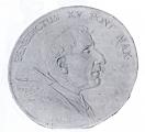 G.Zilocchi, 'Medaglione del Pontefice Benedetto XV'